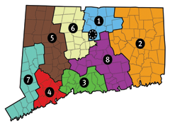 Workers comp CT district map
